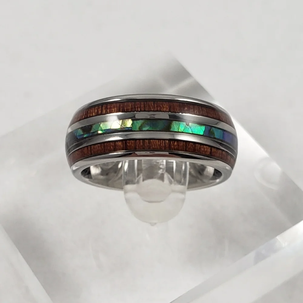HOST PICK!!! ✨ Wood and Abalone Inlay Band - Picture 2 of 9
